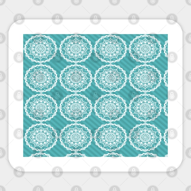 Turquoise Drawing Pattern Sticker by SomebodyArts